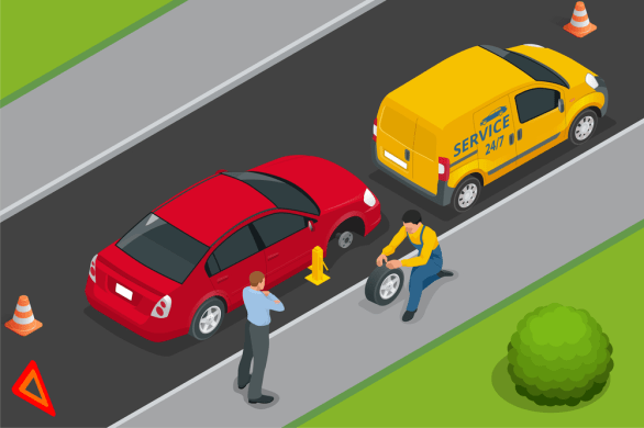 fix flat tire