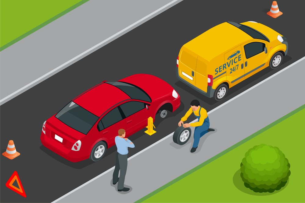 fix flat tire